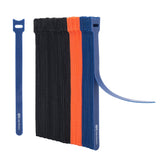 Cable Matters 100Pack 8inch HookandLoop Reusable Wire Ties/Cable Ties with 42 lbs Tensile Strength MultiColor Black, Blue
