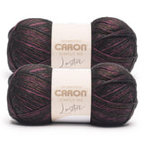 Caron Simply Me Luster Ruby Yarn - 2 Pack of 170g/6oz - 65% Nylon, 35% Acrylic - #4 Worsted (Medium) - 360 Yards - Knitting/Croc
