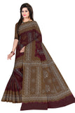 TAMAIRA FASHION Womens Plain Weave Pure Cotton Saree Without Blouse Piece (1856_Maroon)