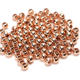 100Pcs/lot 5mm Solid Copper Spacer Ball Beads with Smooth Shiny Clear Coat Metal Round in Big Seamed Finding Sizes for Making Je