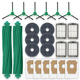 Replacement Parts for iRobot Roomba Plus 405 Combo/505 Combo Robot Vacuum Accessories, 2 Roller Brush, 6 Mop Pads, 4 Filters, 6 