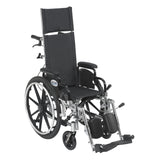 Drive Medical Viper Plus Light Weight Reclining Wheelchair with Elevating Leg Rests and Flip Back Detachable Arms, 12'' Seat