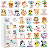 Xuhal 30 Pcs Inspirational Diamond Painting Magnets Motivational Animal Diamond Art Magnets Kits for Adults Positive Animal 5d R