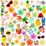 DTOFOOT 60 Pcs Summer Resin Charms Mini Hawaii Beach Pool Flatback Charms for DIY Craft Tiny Embellishments for Scrapbooking Jew