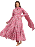 Libas Women'S Cotton Kurta Set (400501_Mauve_Xl)