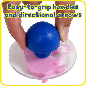 Ready 2 Learn Giant Stampers - Farm Animals - Set Of 10 - Easy To Hold Foam Stamps For Kids - Arts And Crafts Stamps For Display
