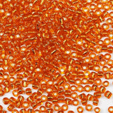 Bulk Seed Beads 200 Grams About 3380pcs, 4mm 6/0 Orange Glass Craft for Making Earrings, Bracelets, Pendants, Waist Jewelry,DIY 