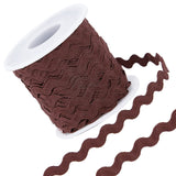 GORGECRAFT 27yard/25m Rick Rack Trim Ribbon Dark Coffee Wave Sewing Bending Fringe Trim 5mm/0.2 inch for DIY Sewing Crafts Weddi
