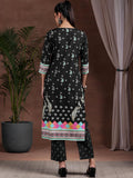 Libas Women'S Poly Crepe Printed Kurta Set (39005 Black Black M