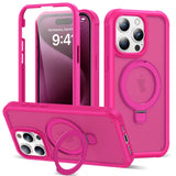 UTPPVX Compatible with iPhone 15 Pro Max Case with Magnetic Ring Stand [Compatible with Mag-Safe] [Built-in Screen Protector] Mi