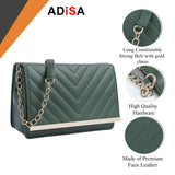 Adisa Sl5022 Women Girls Party Sling Bag (Dark Green),Dark Green,,B0DXRBYMLW