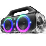 YIER Speakers, 80w (Peak) Portable Wireless Speaker with Lights, Stereo Loud Sound, IP67 Waterproof, Deep Bass Outdoor Speakers 