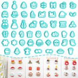 Tainsky 49 Shapes Christmas Studs Clay Earrings Cutters, Christmas Tree Polymer Clay Cutters for Polymer Clay Jewelry