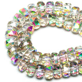 DIQIO 6mm Sparkle Rondelle Crystal Beads for Jewelry Making - Spacer Faceted Beads for Bracelets(93-97pcs, Sunny Pink)