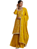 Libas Women'S Silk Blend Kurta Sets (278300R_Mustard_M)