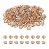 PATIKIL 6mm Rondelle Spacer Bead, 200 Pcs Crystal Rhinestone Loose Bead Spacers for Jewelry Making, DIY Bracelets, Necklace, Ros