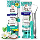 GuruNanda Hydroxyapatite Toothpaste, SLS & Fluoride Free, Whitening Toothpaste - Freshens Breath, Fights Plaque - Natural CocoMi