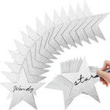 Gejoy 80 Pieces Glitter Star Cutouts Paper Star Confetti Cutouts for Bulletin Board Classroom Wall Party Decoration Supply (Silv