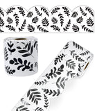 Carson Dellosa 65ft Black and White Leaves Bulletin Board Borders, Roll of Scalloped Border Trim, Bulletin Board Border for Bull