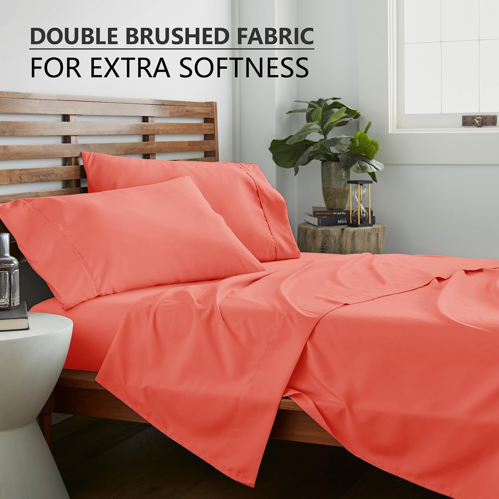 American Home Collection 3 Piece Twin XL Sheet Set - 16-Inch Deep Pocket - College Dorm Essentials - Ultra Soft Microfiber, Brea