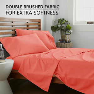 American Home Collection 3 Piece Twin XL Sheet Set - 16-Inch Deep Pocket - College Dorm Essentials - Ultra Soft Microfiber, Brea