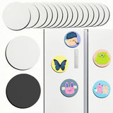 15Pcs Mini Canvas Boards for Painting Small Canvases Boards DIY Decorative Painting Crafts Gifts(3,Round Shape)