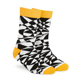 Dynamocks MenS And WomenS Combed Cotton Crew Length Socks (Pack Of 1, Multicolour) (Size Uk 712)