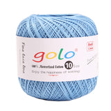 golo Crochet Thread Size10 Crochet Yarn for Hand Knitting Sky Blue 305