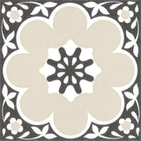 FloorPops 12in by 12in Black Daphne Vinyl Peel & Stick Floor Tiles (10 Tiles), (10 sq.ft./Carton)