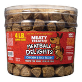Meaty Treats Meatball Delights Chicken Dog Treats 4 LB, 64 Fl Oz (Pack of 1)
