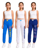 KYDA KIDS Girls Tracksuit Bottoms (Pack of 3), Combo 6, 11-12 Years