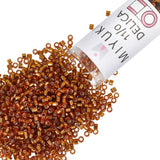 Miyuki Delica Seed Beads - Size 11/0 (1.6 mm), DB0144, Silver-Lined Amber, 7.2 g, Approx. 1440 Beads, Made in Japan