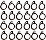 IVN Creations Plastic Curtain Rings 1.5 inches Brown Pack of 24 Pieces