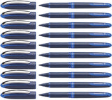 Schneider One Business Rollerball Pen, 0.6 mm Ultra-Smooth Tip, Blue Barrel, Blue Ink, Box of 10 Pens (183003)