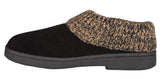 Clarks womens Knit Scuff Slipper, Black, 6 M US