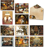 Leanin Tree, Cat Tales, Blank Cards and Envelopes, Cute Stationery, Blank Note Cards, Blank Note Cards and Envelopes, (20 Blank