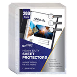 Heavy Duty Sheet Protectors for 3 Ring Binder, 200 Count Bulk Clear Page Protectors, Top Loading Plastic Sleeves 8.5 x 11 inch