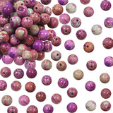 TOAOB 100pcs Rose Red Emperor Stone Beads 6mm Gemstone Round Spacer Loose Stone Beads for Jewelry Making