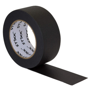 1 Pack 2 inch x 60yd STIKK Black Painters Tape 14 Day Easy Removal Trim Edge Finishing Decorative Marking Masking Tape (1.88 i