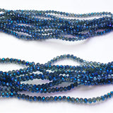 Chengmu 2mm Rondelle Glass Beads for Jewelry Making, Faceted Briolette Crytal Spacer Beads for Bracelet Necklace Earring, Clear 
