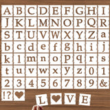 DZXCYZ 4 Inch Alphabet Letter Stencils, 65 Pcs Reusable Plastic Letter Number Symbol Interlocking Drawing Template Kit for Paint