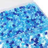 XIANNVXI Blue Pony Beads 9mm Mix Blue Pony Beads for Bracelets Hair Beads Bulk for Braids Crafts Friendship Necklace 500Pcs