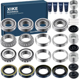 XiKe 4 Set Fits 25mm Axles Trailer Wheel Hub Kit, 30205 Bearings, 473551TB Seal, OD 52mm Dust Cover and Cotter Pin.