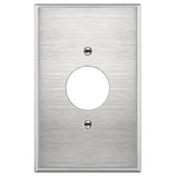 ENERLITES 1.406 Hole Single Receptacle Outlet Metal Wall Plate, Corrosive Resistant, Over Size 1Gang 5.5 x 3.5, 7751O, 430 S