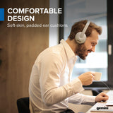 Gemini Sound DJX-200 White Professional DJ Headphones - Over-Ear Monitor with 40mm Drivers, Ultra-Comfort Ear Cups, Noise Isolat