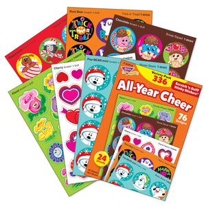 Trend Enterprises - T83919 All Year Cheer Stinky Stickers Variety Pack, 70 Designs, 8 Scents, Pack Of 336