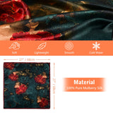 100% Silk Head Scarf For Women - 27 Hair Scarves Satin Head Scarf Bandanas Square Silk Hair Night Sleeping With Gift Packed (F