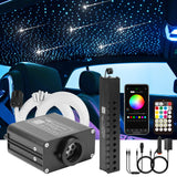 CHINLY Meteor Twinkle 500pcs 13.1ft (0.03in+0.04in+0.06in) Fiber Optic Lights Star Headliner kit+Shooting Stars Light kit, Music