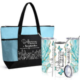 Sieral Social Worker Intern Appreciation Gifts 20 Oz Tumbler Straw with Brush & Difference Maker Tote Bag Thank You Farewell Gif
