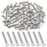 Zonon 50 Pcs 1/4-20 x 1-1/2 Hex Head Screw Bolt 18-8 (304) Stainless Steel Hexagon Bolts, Fully Threaded, Plain Finish, External